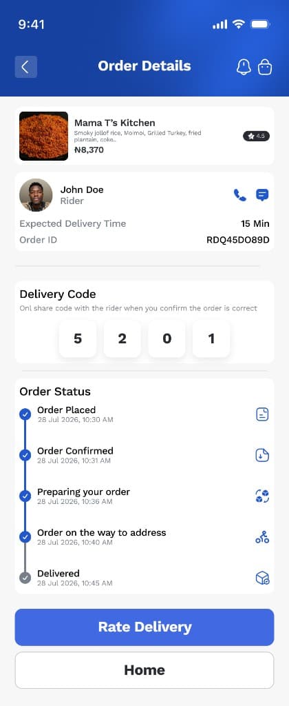 ValGo order tracking