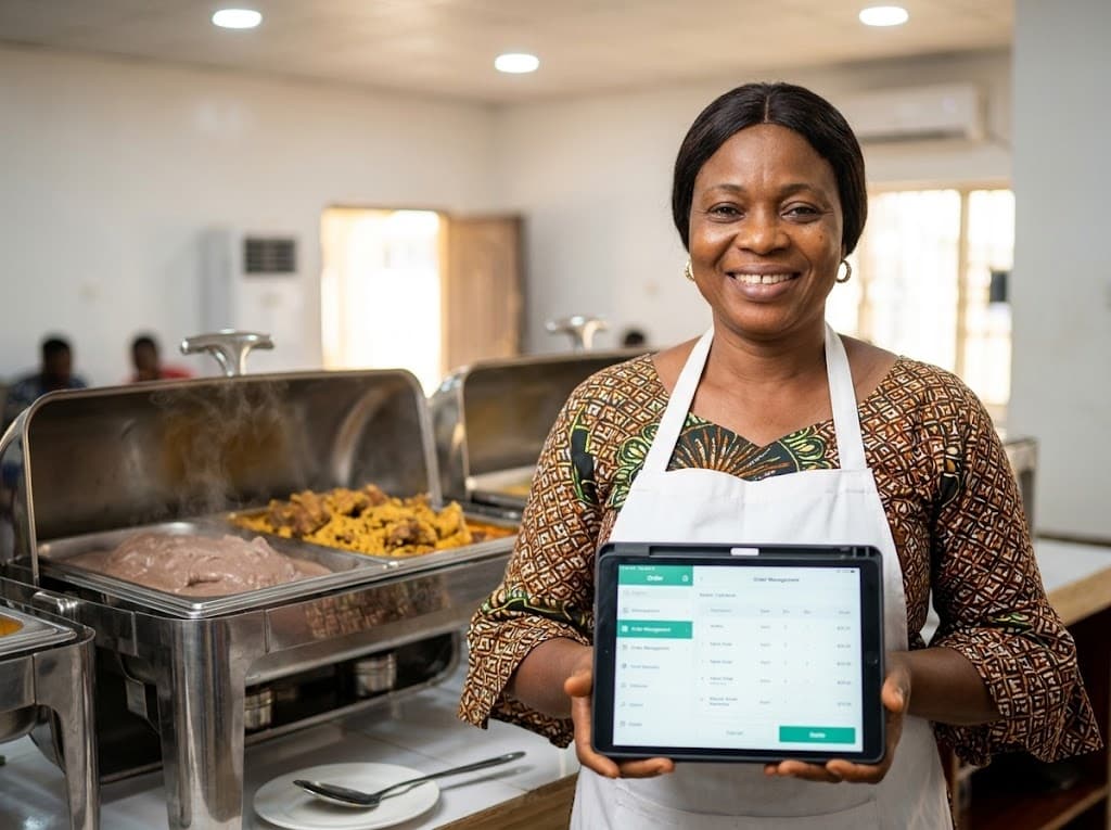 ValGo Buka Vendor Owner Managing Orders on Tablet